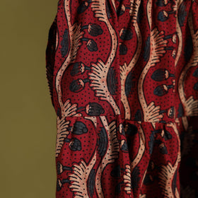 Red - cotton natural dyed salwar 04 - handcrafted