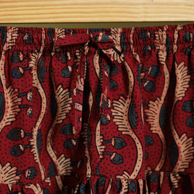 Red - cotton natural dyed salwar 04 - handcrafted