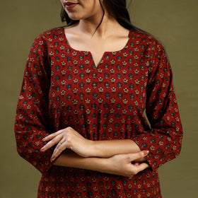Buy Cotton Ajrakh Block Print Night Suit Set