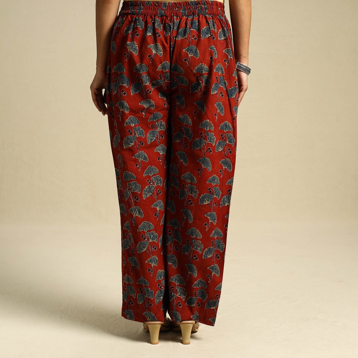 Buy Block Print Cotton Ajrakh Palazzo 