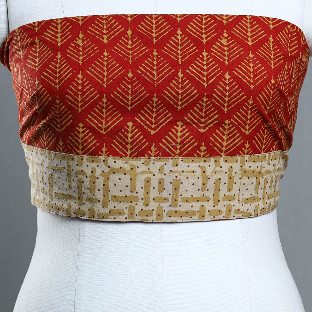 Buy Block Print Pipad Cotton Blouse Piece