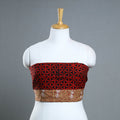 Red - cotton pipad blouse piece 131 - handcrafted