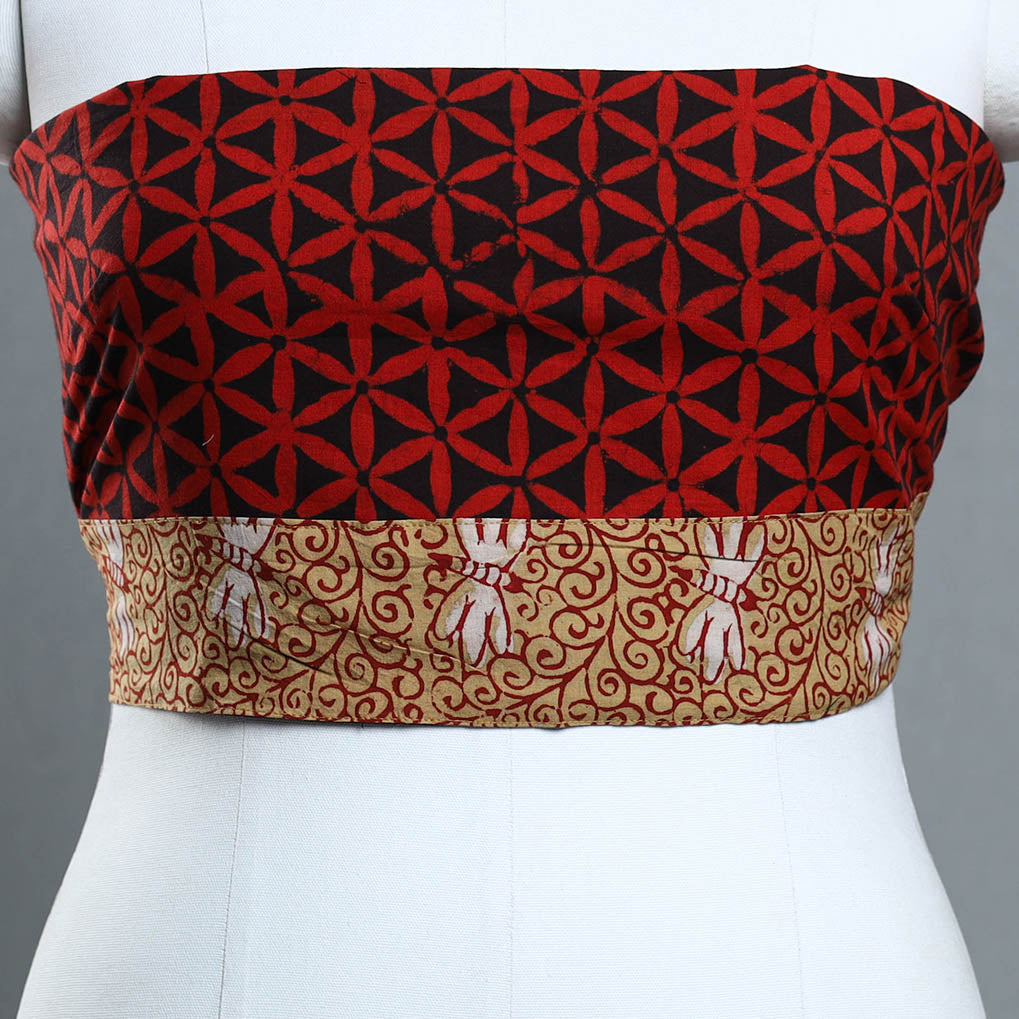 Red - cotton pipad blouse piece 131 - handcrafted