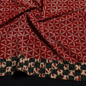 Red - cotton pipad blouse piece 143 - handcrafted