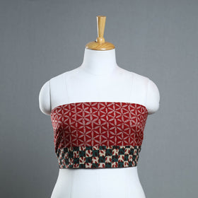 Red - cotton pipad blouse piece 143 - handcrafted