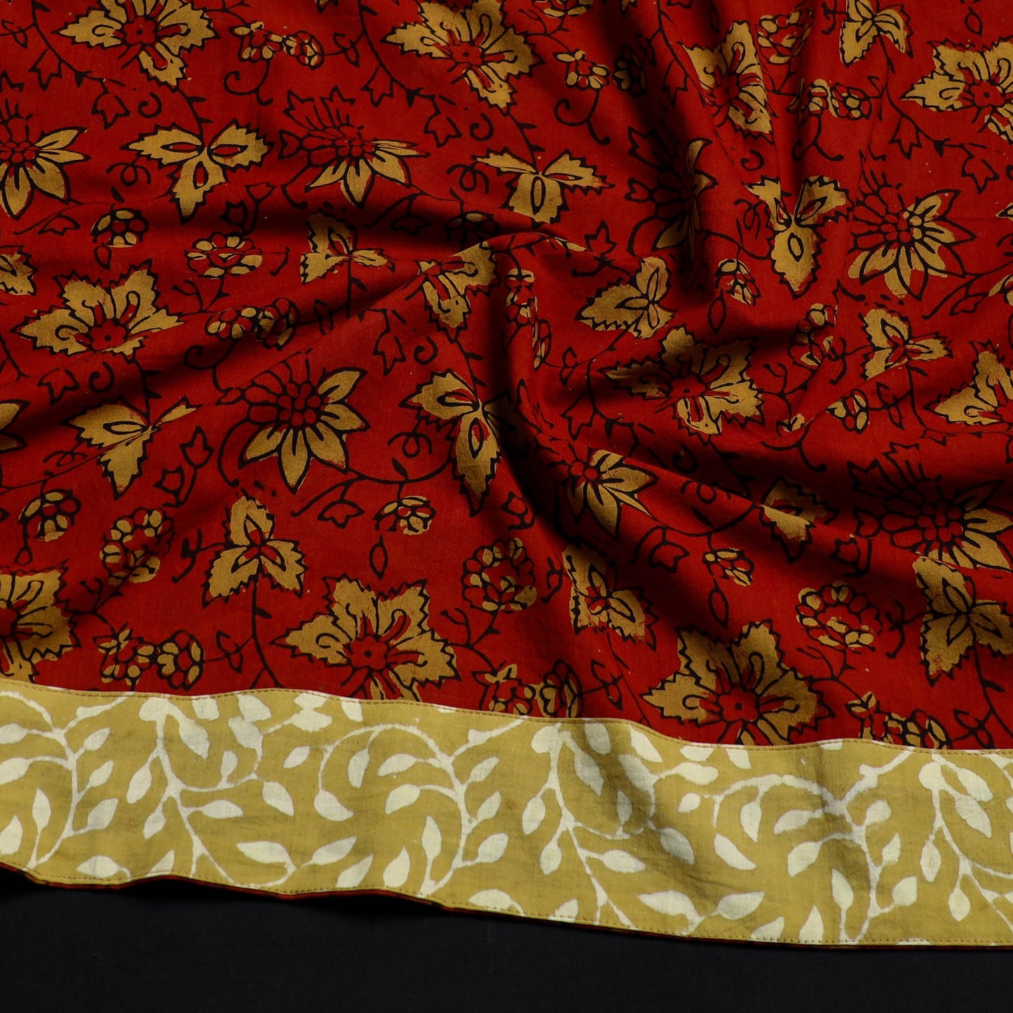 Red - cotton pipad blouse piece 150 - handcrafted