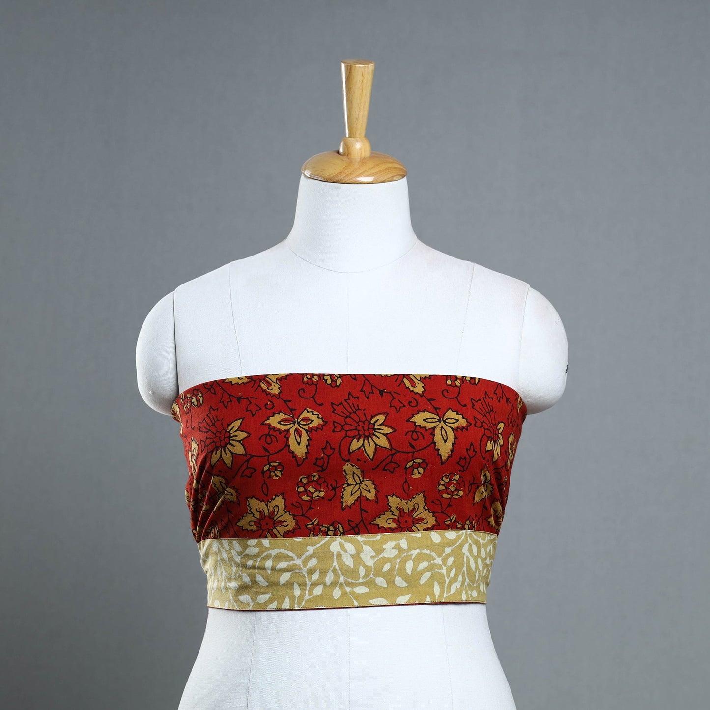 Red - cotton pipad blouse piece 150 - handcrafted