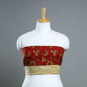 Red - cotton pipad blouse piece 150 - handcrafted