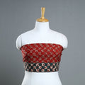 Red - cotton pipad blouse piece 151 - handcrafted