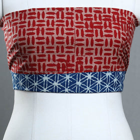 Red - cotton pipad blouse piece 152 - handcrafted