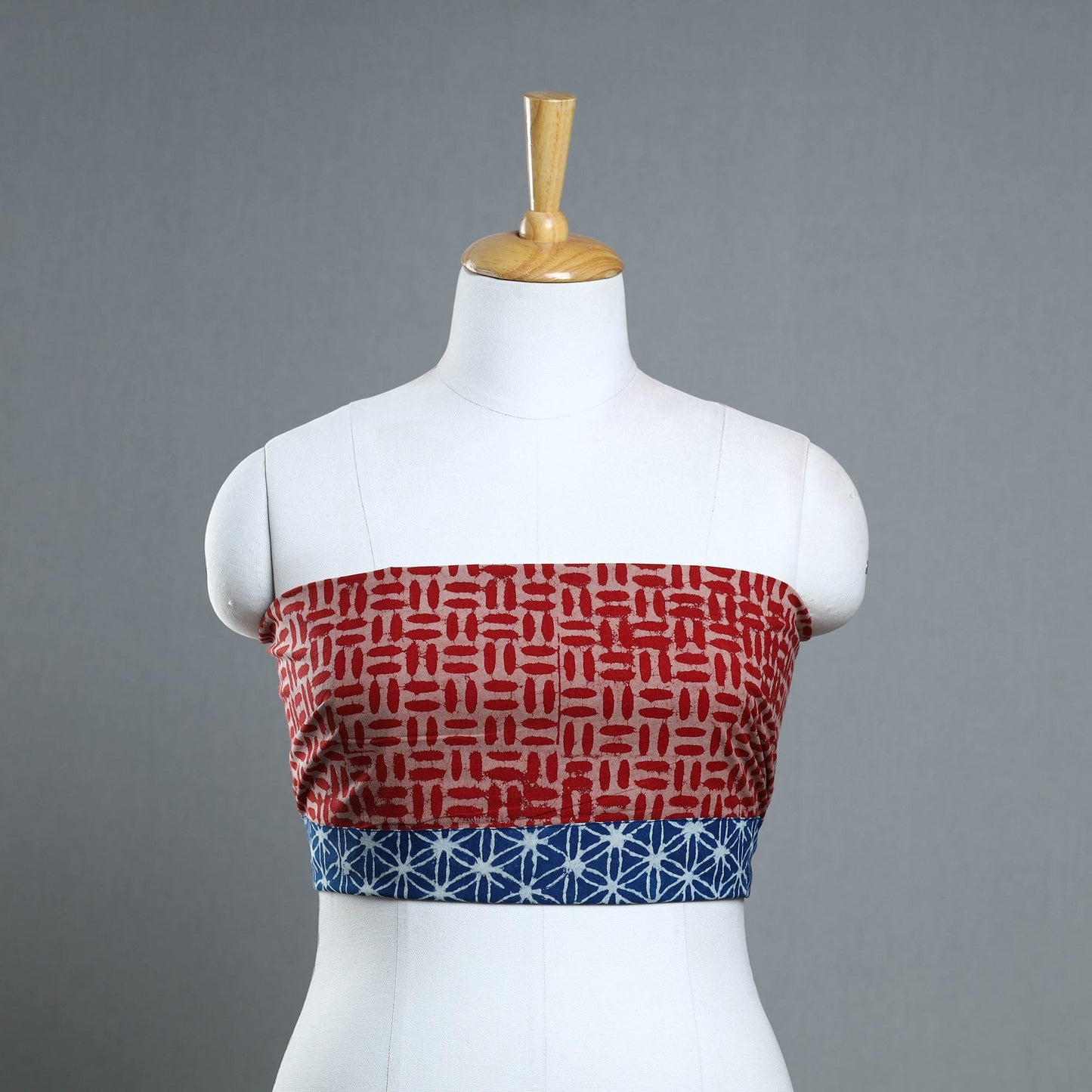 Red - cotton pipad blouse piece 152 - handcrafted