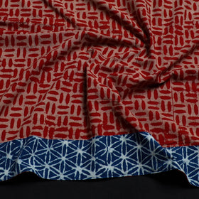 Red - cotton pipad blouse piece 152 - handcrafted