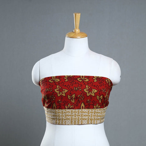 Red - cotton pipad blouse piece 181 - handcrafted