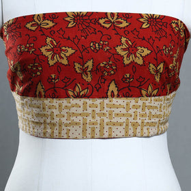Red - cotton pipad blouse piece 181 - handcrafted