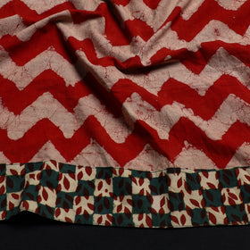 Red - cotton pipad blouse piece 64 - handcrafted