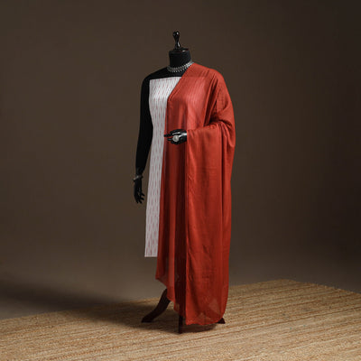 Cotton plain dupatta 01 - handcrafted