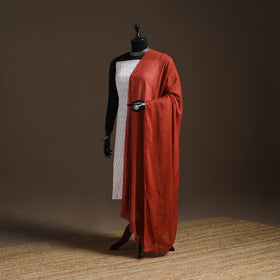 Cotton plain dupatta 01 - handcrafted