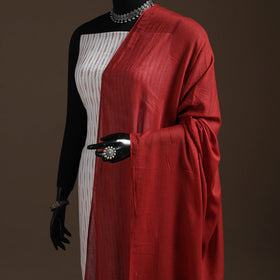 Cotton plain dupatta 09 - handcrafted