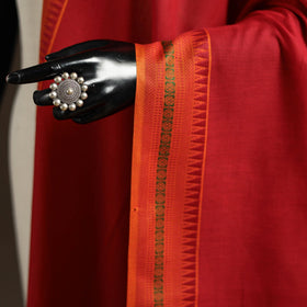Cotton plain dupatta with thread border 41 - handcrafted