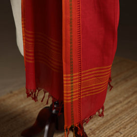 Cotton plain dupatta with thread border 41 - handcrafted