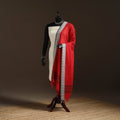 Cotton plain dupatta with thread border 60 - handcrafted