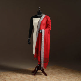Cotton plain dupatta with thread border 60 - handcrafted