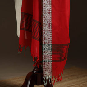 Cotton plain dupatta with thread border 60 - handcrafted