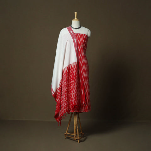 Handloom cotton pochampally ikat 3pc unstitched dress