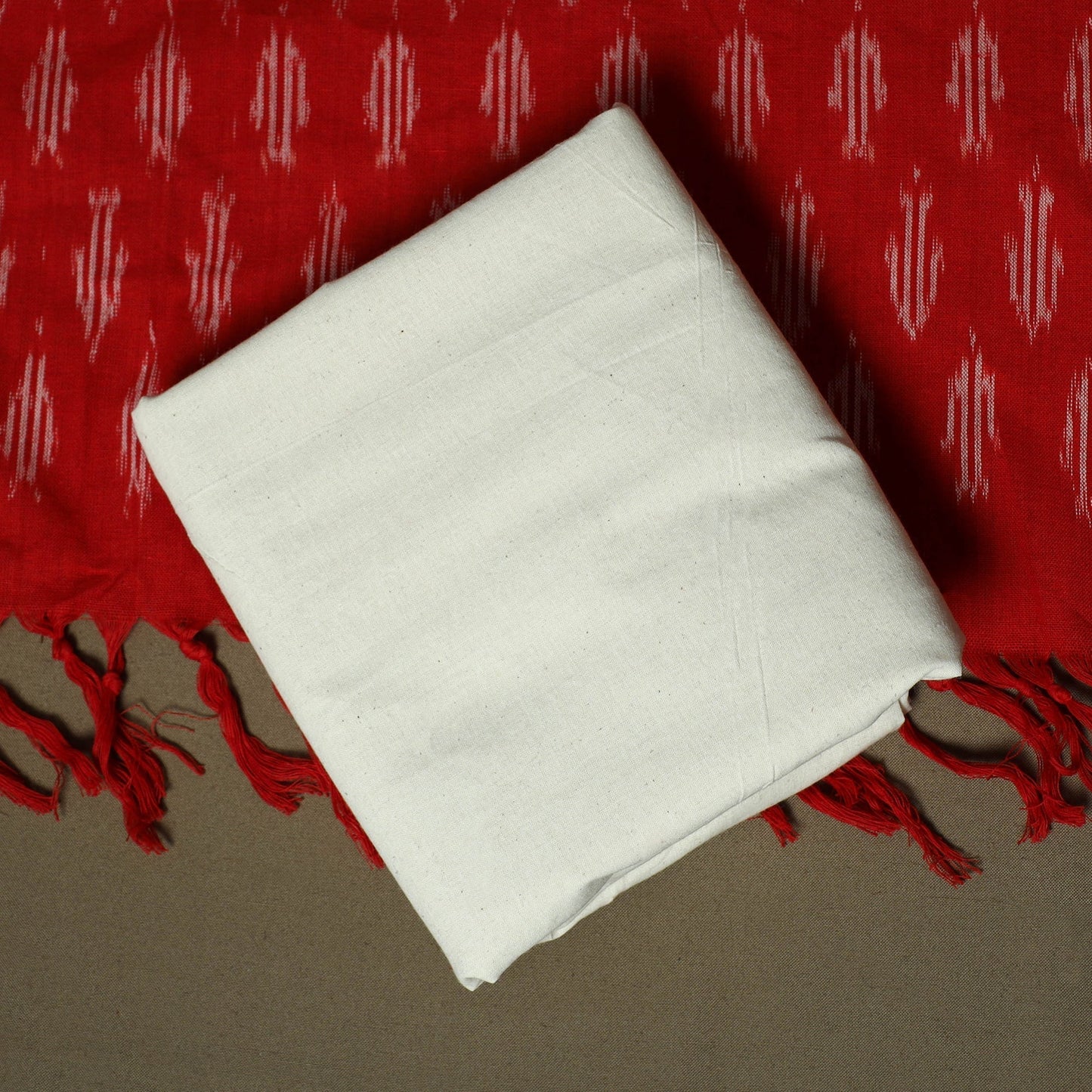 Handloom cotton pochampally ikat 3pc unstitched dress