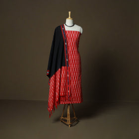 Handloom cotton pochampally ikat 3pc unstitched dress