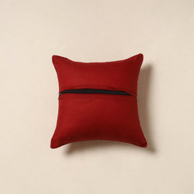 Red - cotton pochampally ikat cushion cover 18 - handcrafted