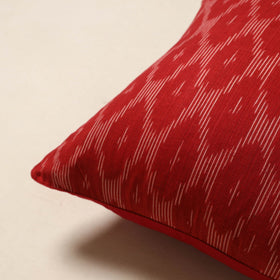 Red - cotton pochampally ikat cushion cover 19 - handcrafted