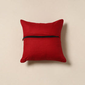 Red - cotton pochampally ikat cushion cover 19 - handcrafted