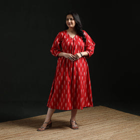 Cotton pochampally ikat dress 14 - handcrafted