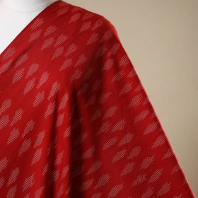 Red - cotton pochampally ikat fabric 04 - handcrafted