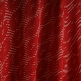 Red - cotton pochampally ikat fabric 06 - handcrafted