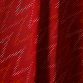 Red - cotton pochampally ikat fabric 08 - handcrafted