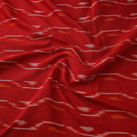 Red Cotton Pochampally Ikat Fabric