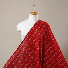 Red Cotton Pochampally Ikat Fabric