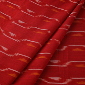 Red Cotton Pochampally Ikat Fabric