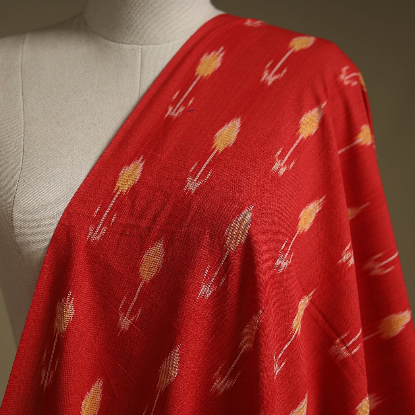 Cotton pochampally ikat fabric 17 - handcrafted