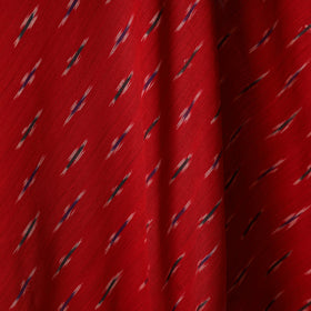 Red - cotton pochampally ikat fabric 27 - handcrafted