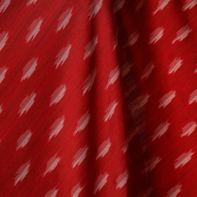 Red - cotton pochampally ikat fabric 36 - handcrafted