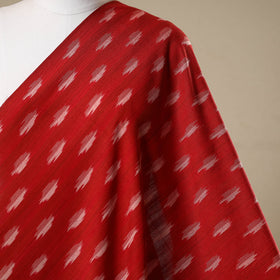 Red - cotton pochampally ikat fabric 36 - handcrafted