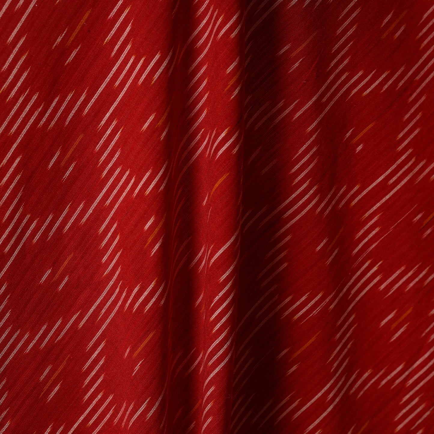 Red - cotton pochampally ikat fabric 42 - handcrafted