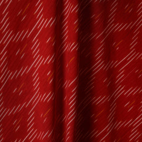 Red - cotton pochampally ikat fabric 42 - handcrafted