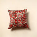 Buy Red Cotton Block Printed Bagru Cushion Cover