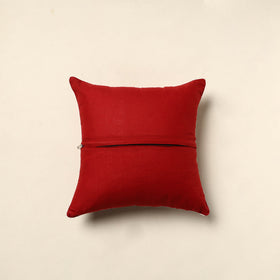 Buy Red Cotton Block Printed Bagru Cushion Cover