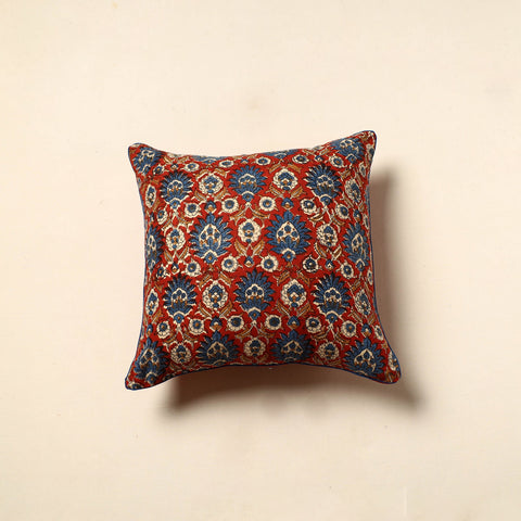 Buy Red Cotton Block Printed Bagru Cushion Cover