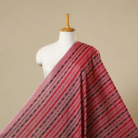 Red - cotton sambalpuri ikat fabric 28 - handcrafted